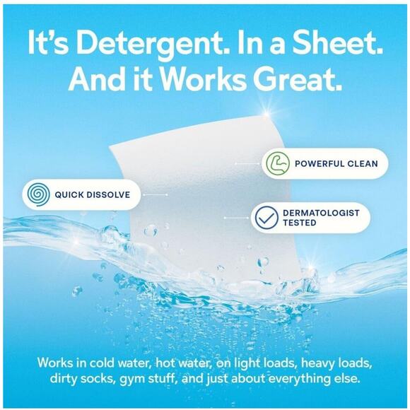 Lot of 3 - Earth Breeze Laundry Detergent Sheets Fresh Scent - 60 loads each - Picture 4 of 6